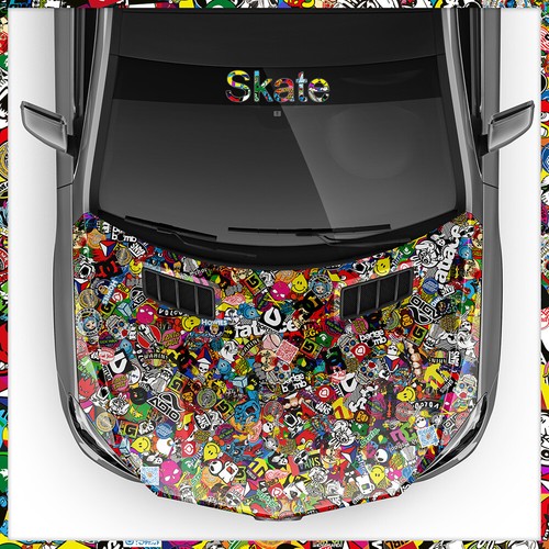 Skate stickerbomb auto - skate,