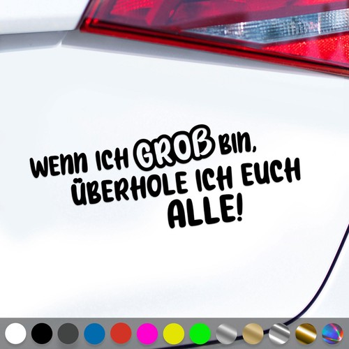 Wenn ich groß bin aufkleber - wenn,