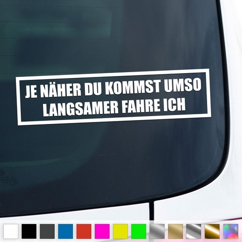Näher kommst aufkleber - je, du