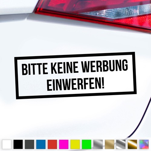 Bitte keine werbung einwerfen - bitte,