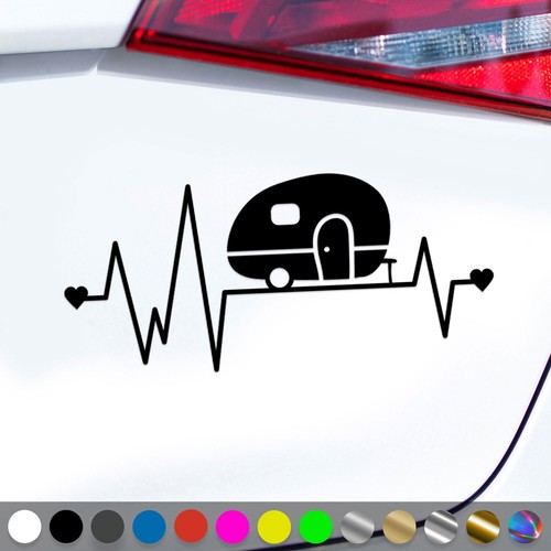 Wohnwagen herzschlag aufkleber - herzschlag,