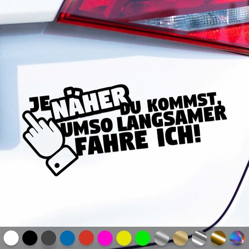 Näher kommst aufkleber - näher, du