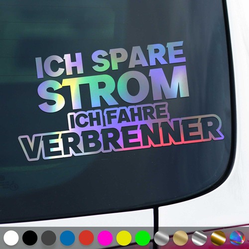 Ich spare strom aufkleber - ich,